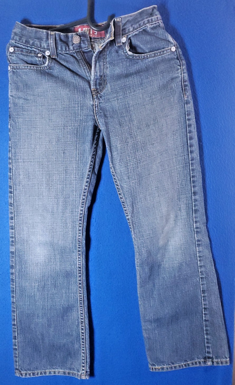 Vintage Levis 527 Bootcut Jeans Youth Boys Size 12 Reg 26x26.5 Blue Denim Y2K